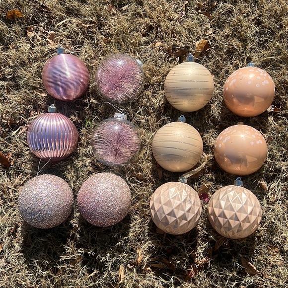 at home Holiday Extra Large Outdoor Tree Blushneutral Ornaments 6